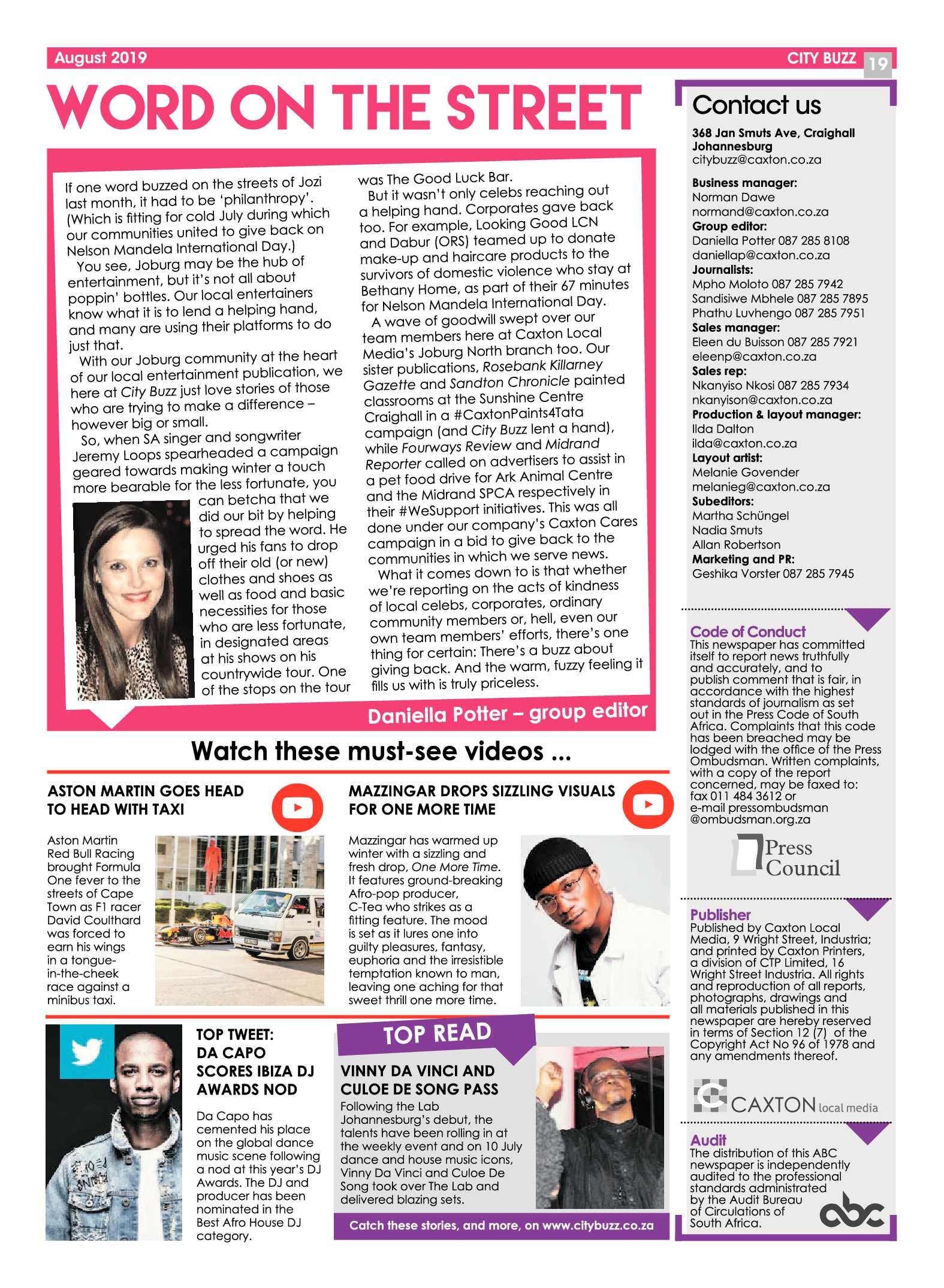 CityBuzz August 2019 page 19