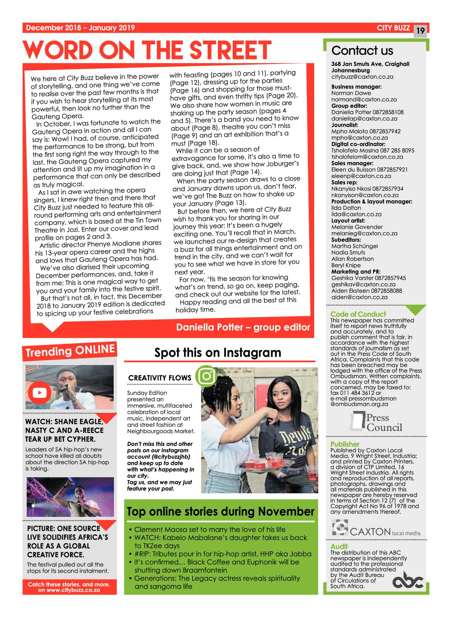 City Buzz-Dec’18 page 19