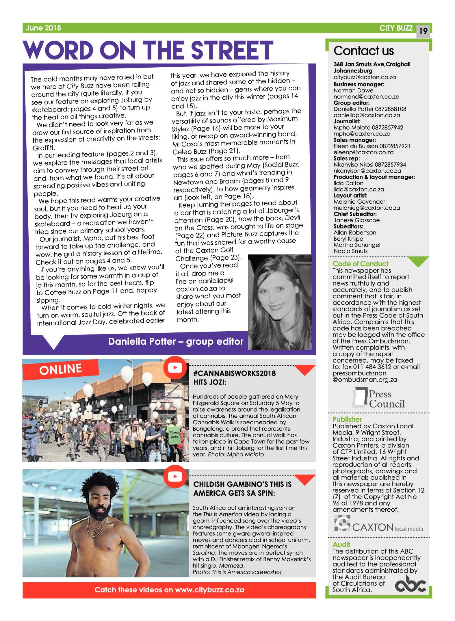 City Buzz June, 2018 page 19